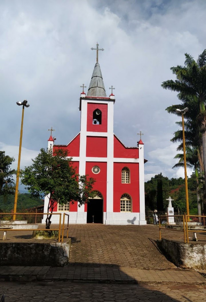 Vista da fachada da Paróquia Senhor Bom Jesus em Concórdia